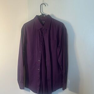 George Men's Long-Sleeve Dress Shirt - Deep Purple